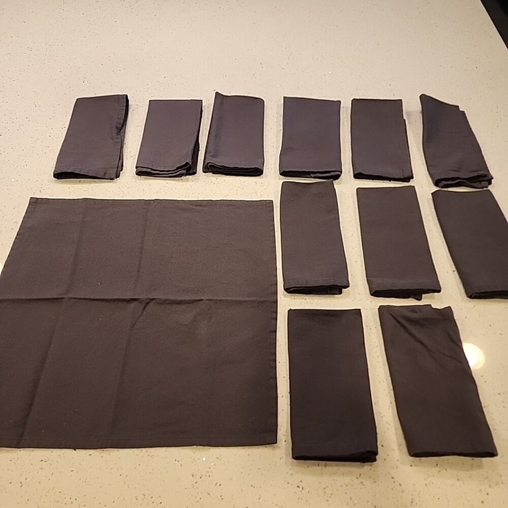 Dark Gray Dinner Napkin Set - 12-Pack